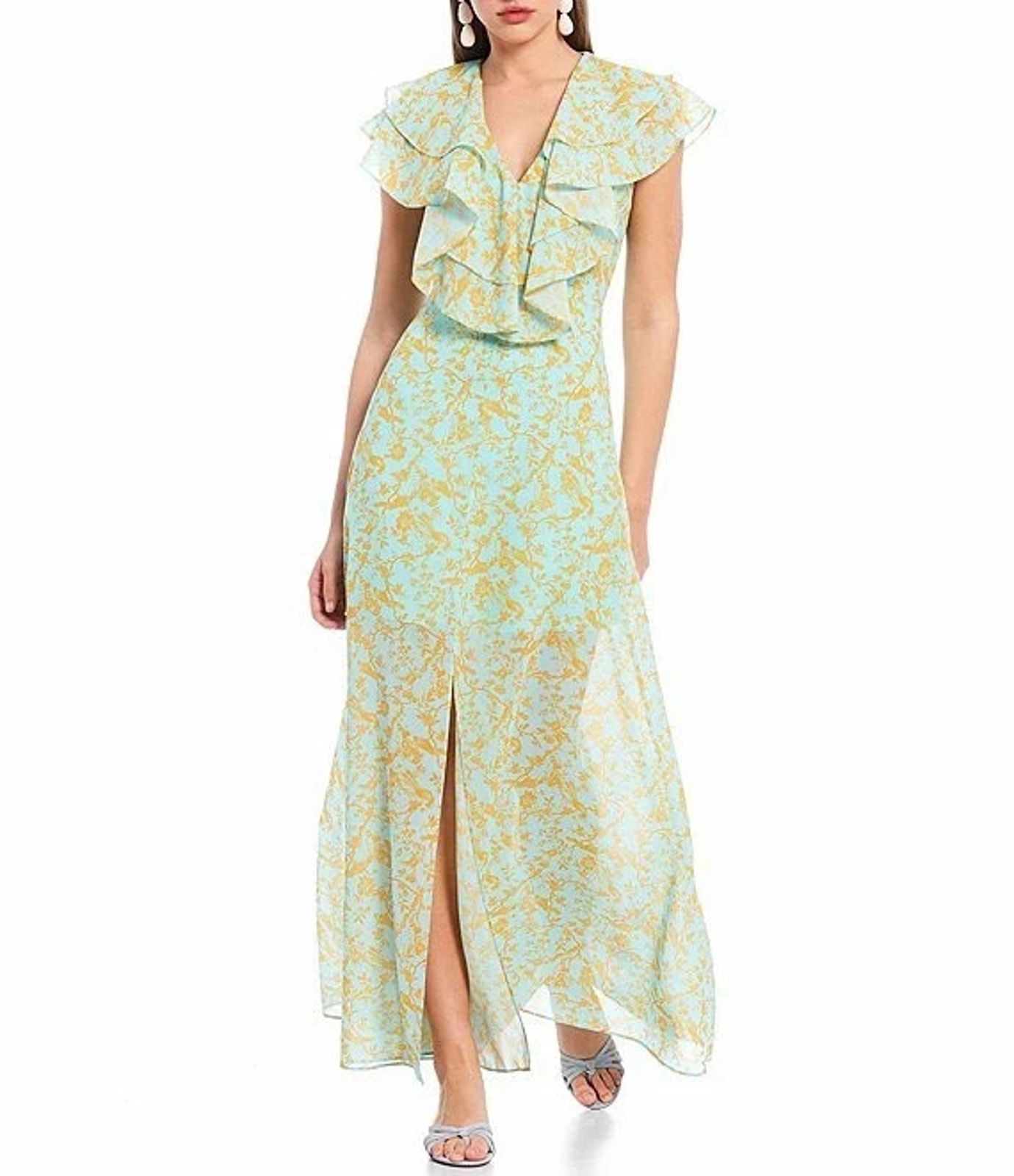 Anthropologie Sachin & Babi Annemarie Ruffle Toile Georgette Dress 6